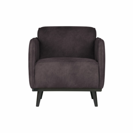 BePureHome Statement fauteuil met arm eco leer grijs