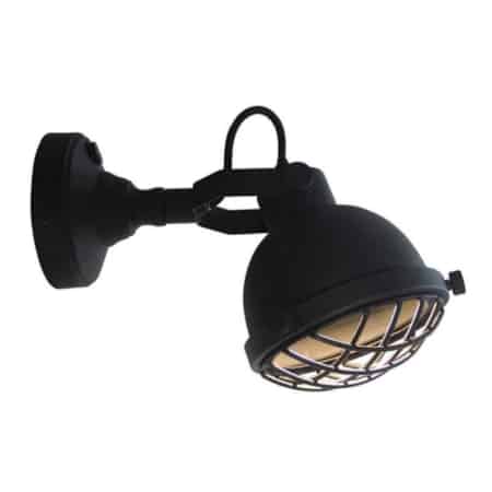 Wandlamp Cas van LABEL51 is een stoere lamp met retro accenten. De metalen korf en robuuste bouten zorgen voor een extra stoere touch en geven wandlamp Cas een industrieel karakter.