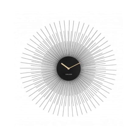 Karlsson Wandklok Peony metaal zwart XL