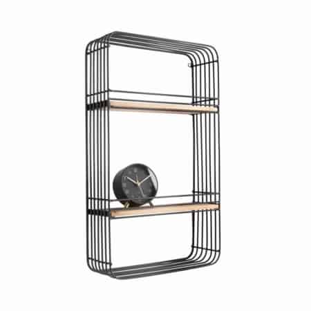 Present Time Linea wandrek hout metaal zwart