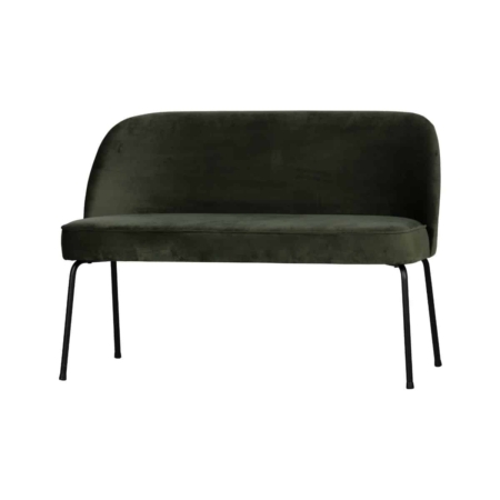 BePureHome eetkamerbankje Vogue fluweel onyx