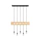 Label51 Timber hanglamp hout metaal zwart