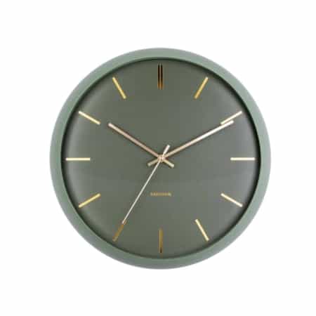 KARLSSON wandklok Globe mosgroen goud ø40cm