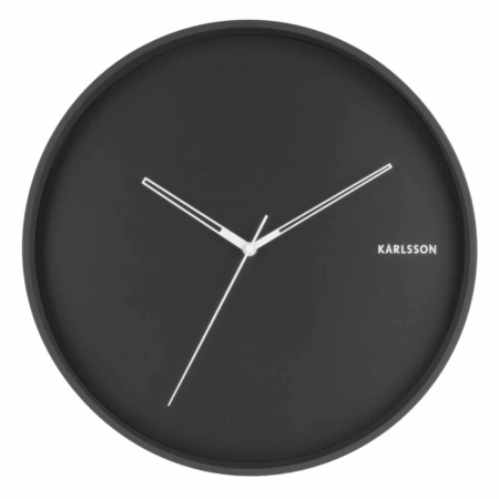 KARLSSON wandklok Hue metaal zwart ø40cm