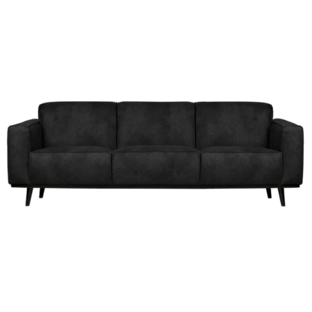 BePureHome Statement 3- zits bank suedine zwart | Halzes10.nl