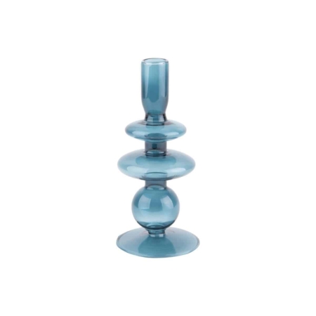 PT Art Rings kandelaar glas donkerblauw M
