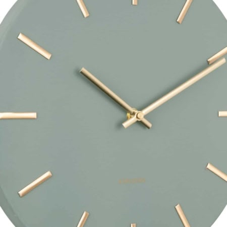 KARLSSON Charm wandklok rond jungle groen goud ø30cm - Afbeelding 4