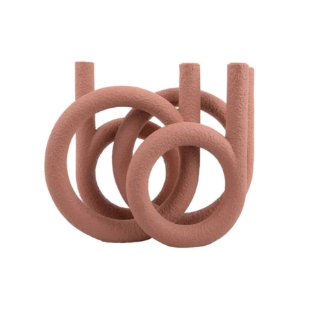 Present Time Rings Kaarsenhouder terracotta