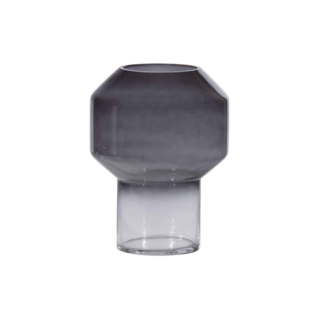 WOOOD Jaxx vaas glas zwart Ø18cm