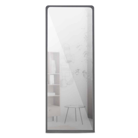 WOOOD Cliff passpiegel metaal zwart 130x50cm