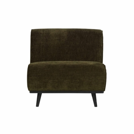 BePureHome Statement 1-zits element platte brede rib warm groen
