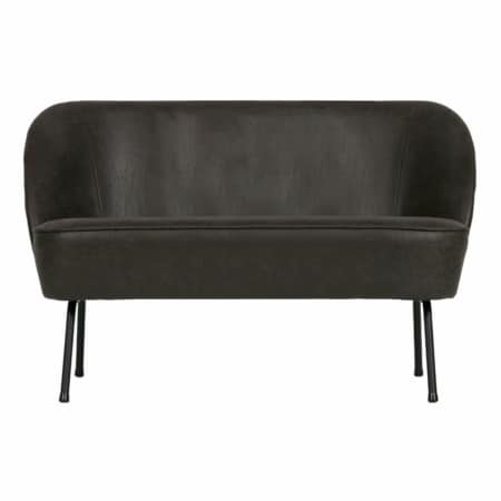 BePureHome Vogue 2-zits bankje leer zwart