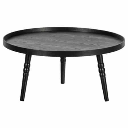 WOOOD Ponto bijzettafel hout zwart ø75cm
