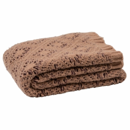 BePureHome Two Tone plaid chunky knit wine 130x170cm