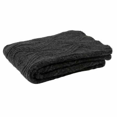 WOOOD Exclusive Drake plaid chunky knit cast iron 130x170cm