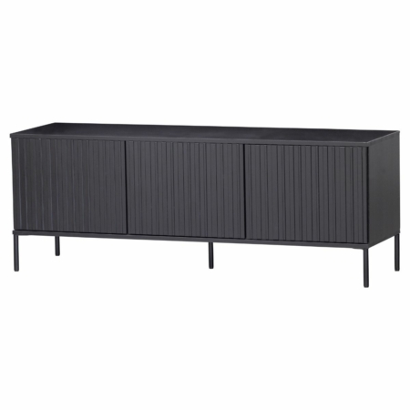 WOOOD Exclusive New Gravure tv-meubel grenenhout zwart 150cm