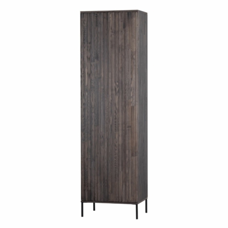 WOOOD Exclusive Gravure hoge kast met lade essenhout espresso