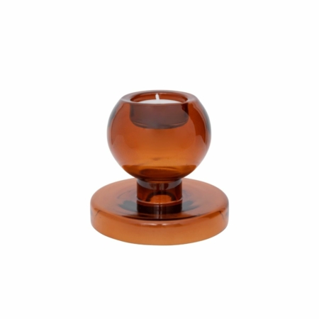 Urban Nature Culture Both sides kaarsenhouder gerecycled glas apricot orange