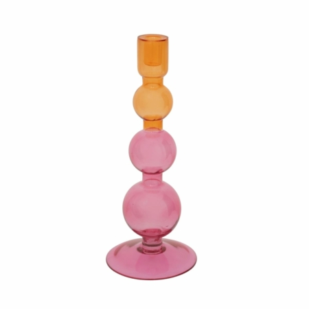 Urban Nature Culture Bulb kaarsenstandaard gerecycled glas roze