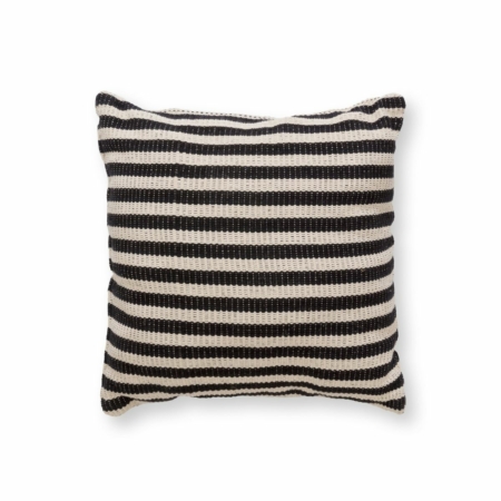 vtwonen Chambray kussen zwart wit 50x50cm