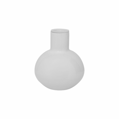 Urban Nature Culture Bubble kaarsenhouder gerecycled glas opaque wit S
