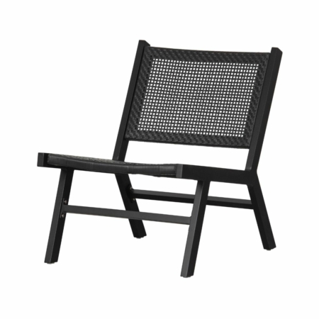 WOOOD Puk fauteuil aluminium zwart