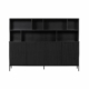 WOOOD Exclusive Gravure wandkast grenenhout zwart