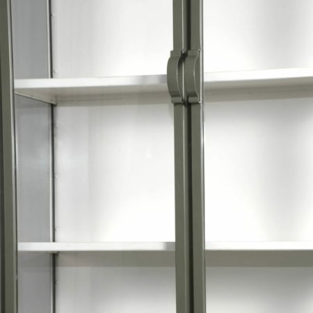 New Routz Detroit vitrinekast - 2-deurs metaal olijfgroen - Afbeelding 3