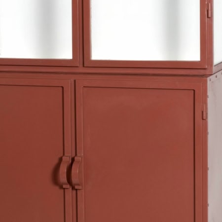 New Routz Detroit vitrinekast - 2-deurs metaal terra - Afbeelding 3