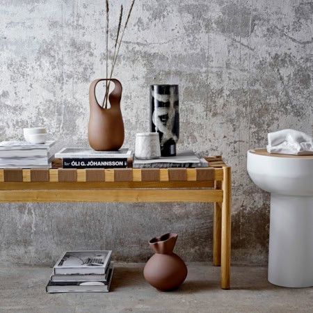 Bloomingville Nicita vaas steen bruin ø14,5cm 'a - Afbeelding 3