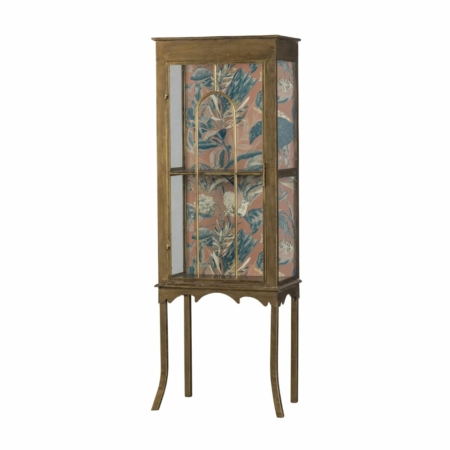 BePureHome Bouquet vitrinekast metaal met print antique brass