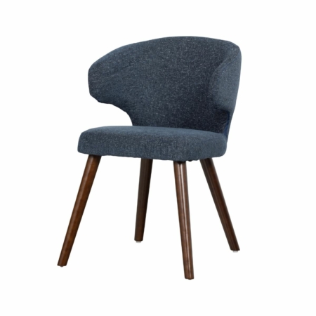 vtwonen Cape eetkamerstoel gemeleerde stof blauw