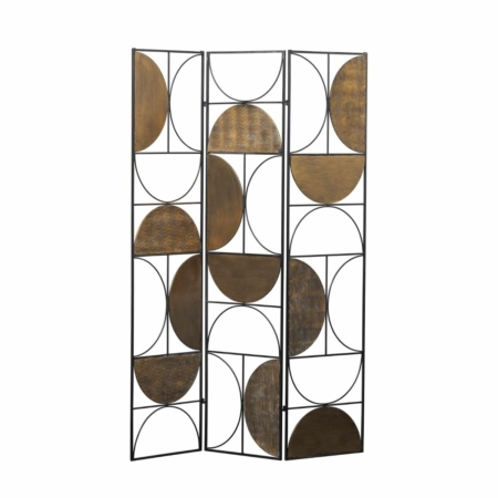 BePureHome Passage kamerscherm metaal antique brass/zwart