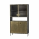 BePureHome Pack vitrinekast metaal antique brass / zwart