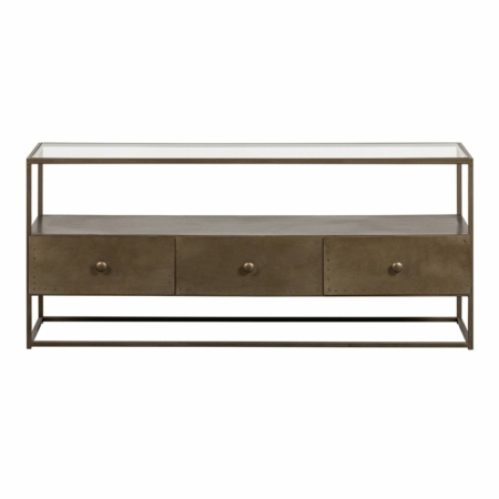 BePureHome Depart tv-meubel metaal antique brass