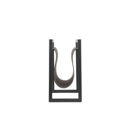 LABEL51 Magazinehouder leer antraciet - Afbeelding 3