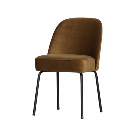 BePureHome Vogue eetkamerstoel velvet honing geel