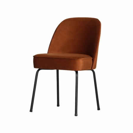 BePureHome Vogue eetkamerstoel velvet roest