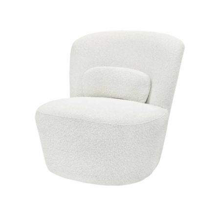 Riverdale Teddy fauteuil draaibaar bouclé crème
