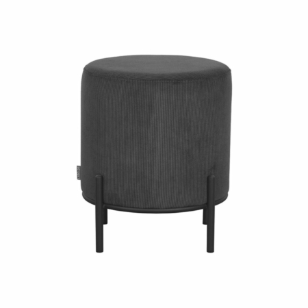 Label51 Troy poef ribcord antraciet Medium