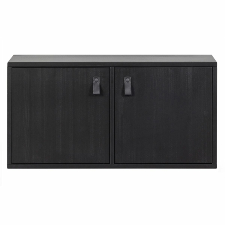 vtwonen Lower case two doors grenen diepzwart