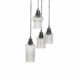 BePureHome Multiple hanglamp met 4 glazen zwart glas