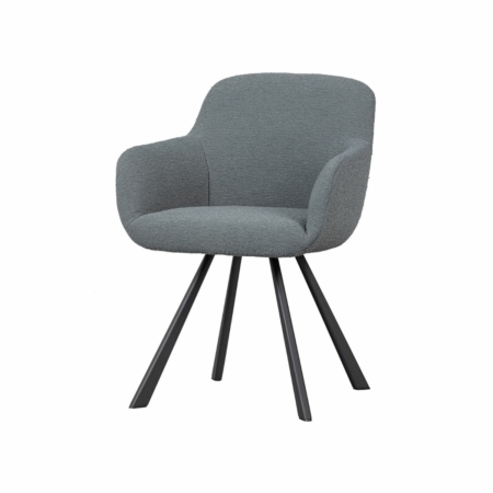 WOOOD Juno eetkamerstoel bouclé sea breeze