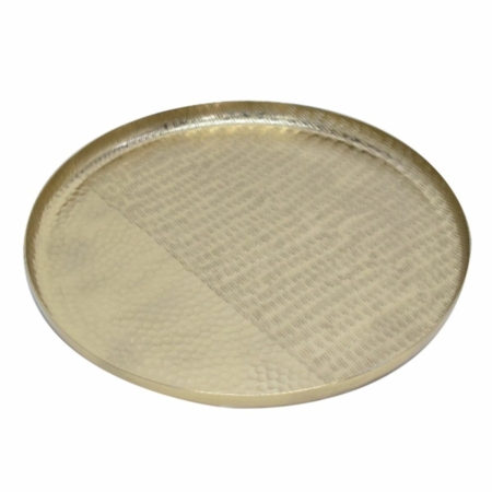 ZES10 Opjet dienblad aluminium goud 40cm