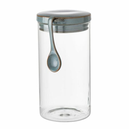 Bloomingville Pixie opbergpot met lepel glas groen