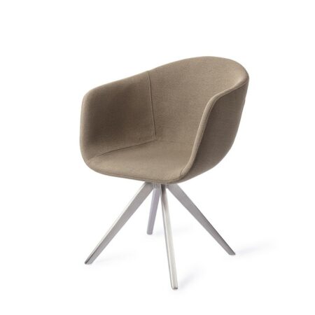 Jesper Home Yuni eetkamerstoel mochachacha turn steel