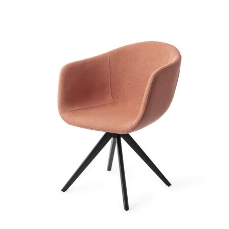 Jesper Home Yuni Eetkamerstoel Coral Crush Turn Zwart