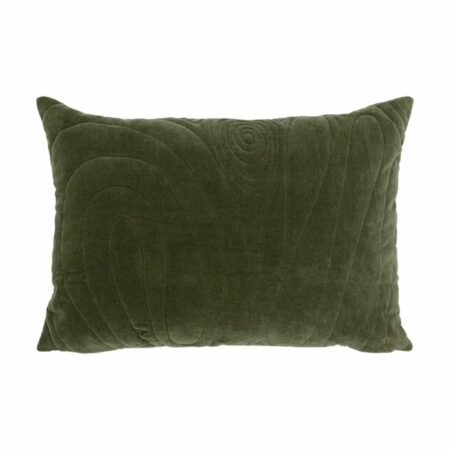 Urban Nature Culture Courbes kussen vintage velvet capulet olive