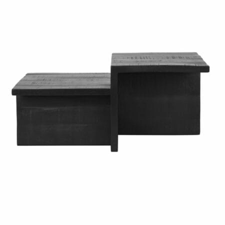 Skip salontafel - zwart mangohout (T) - Afbeelding 3