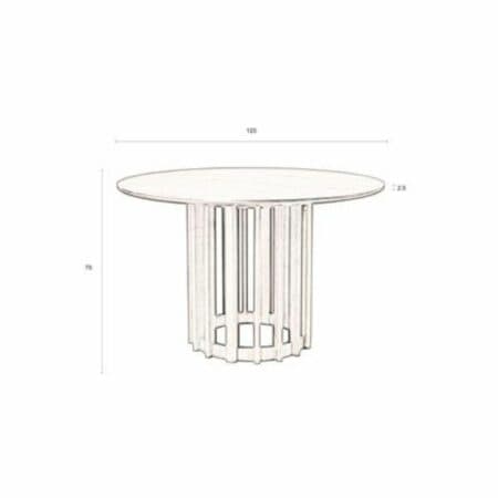 Dutchbone Barlet eettafel rond - eikenhout 120cm - Afbeelding 5